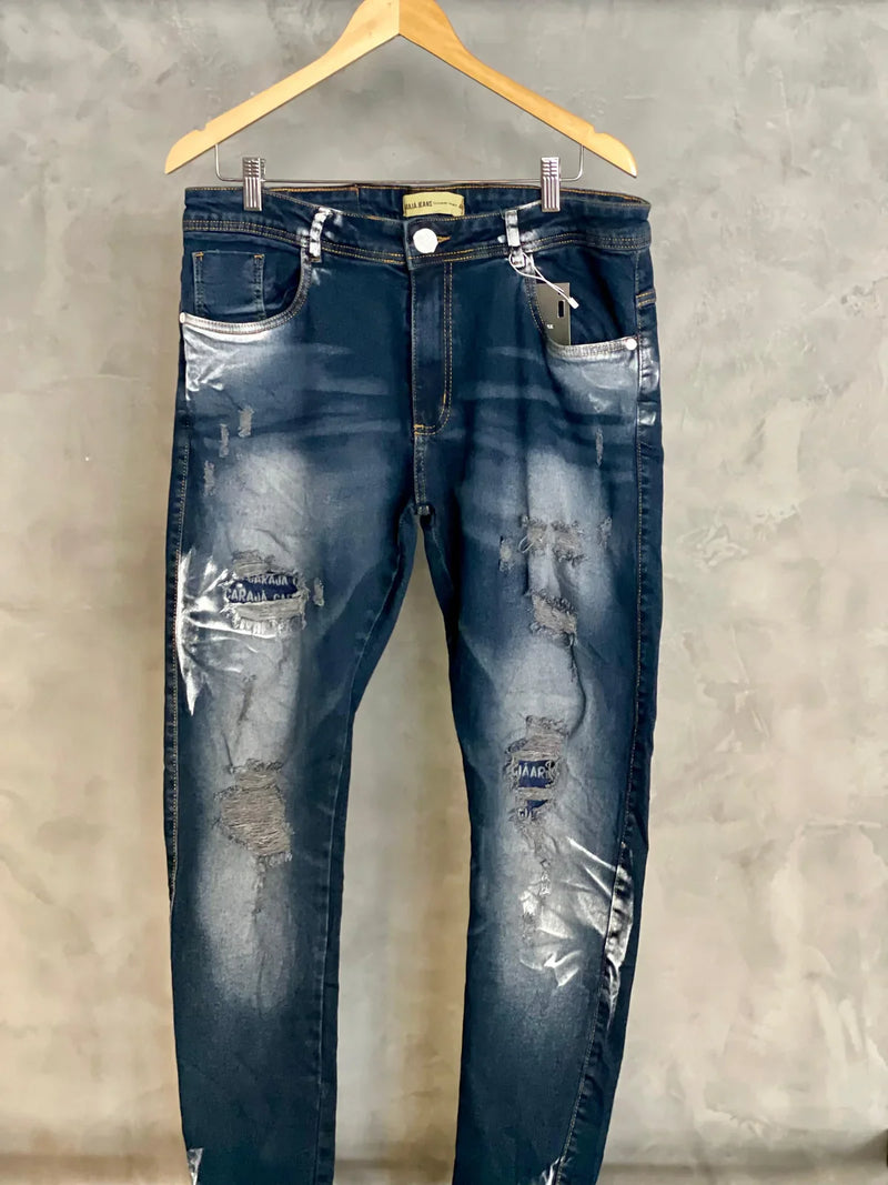 CALÇA CARAJA JEANS ESCURA COM FORRO (MODELO JOGADOR)