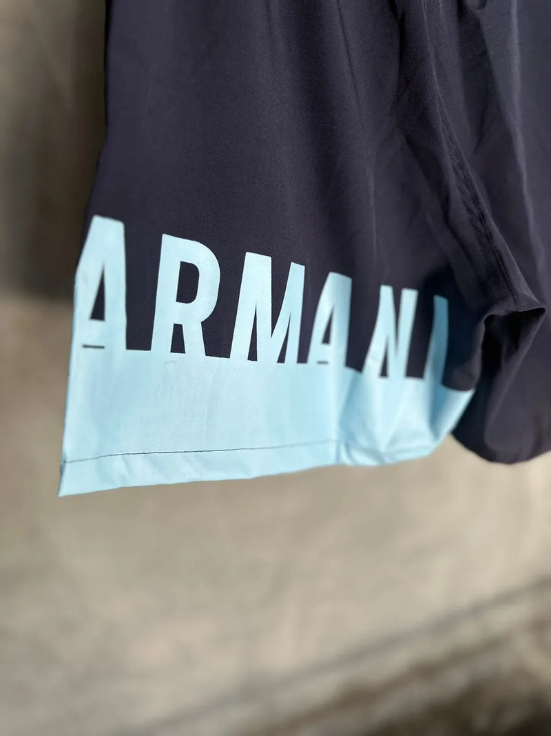 BERMUDA TECTEL EMPORIO ARMANI COM ESCRITA